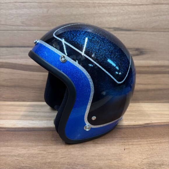 Custom paint open face metal flake helmet size XL - Picture 1 of 9